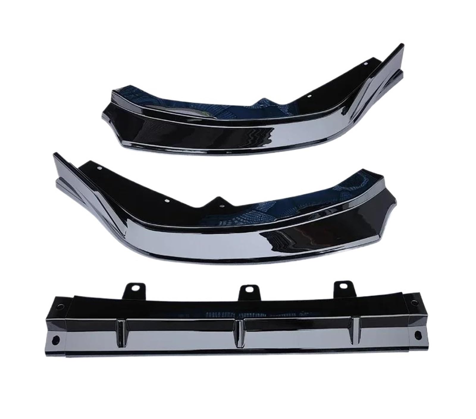 Frontspoiler Lippe Spoilerlippe Frontspoiler Für Nissan Für Sentra Für Sylphy 2023 2024 Seite Spoiler Splitter Körper Kit Diffusor Protector Schutz Frontschürze Lip Auto Zubehör(Glossy Black) von WALEQW