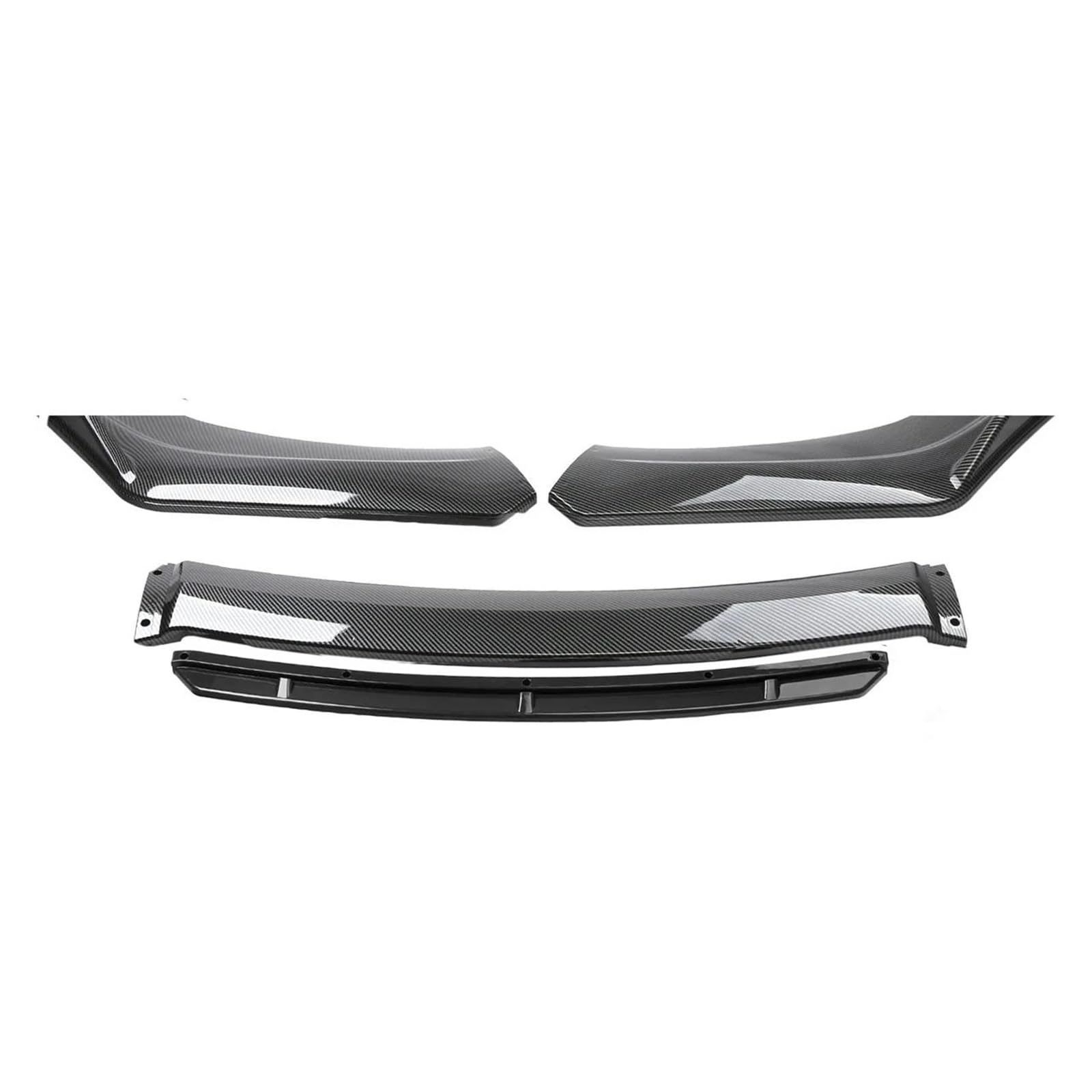 Frontspoiler Lippe Spoilerlippe Frontspoiler Für VW Für Jetta MK6 MK7 Seite Spoiler Splitter Diffusor Körper Kit Spoiler Schutz Auto Zubehör Universal Frontschürze Lippe(Carbon Look) von WALEQW