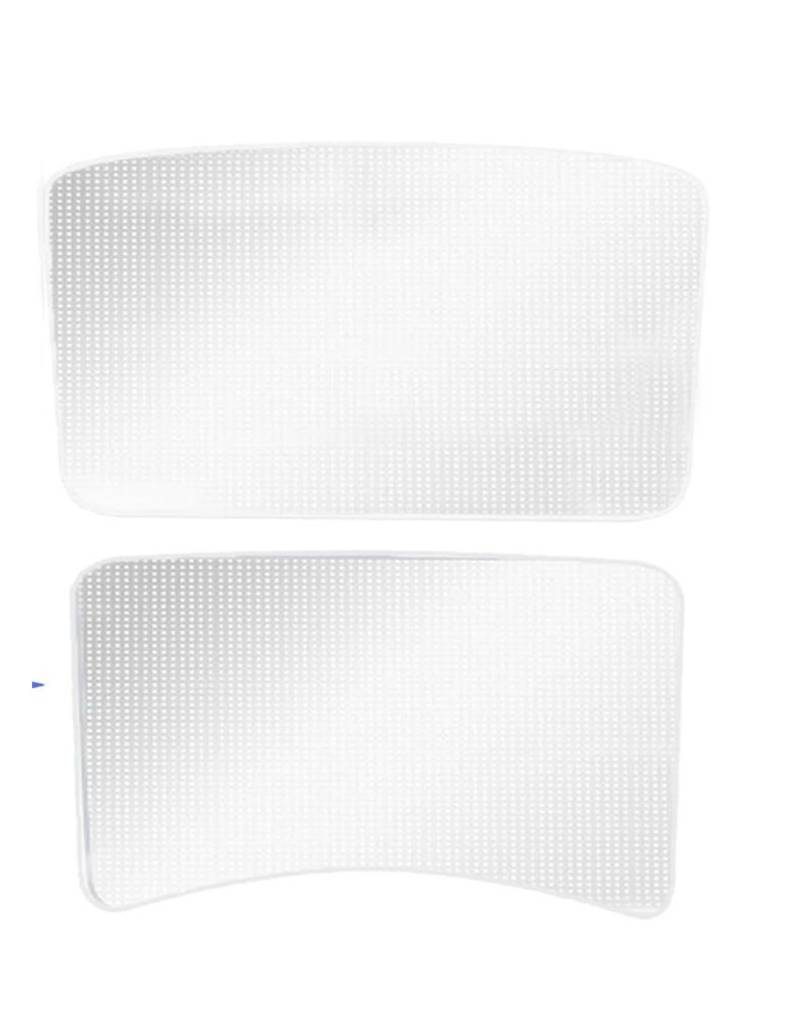 Für Tesla Model 3 Passgenauer Sichtschutz Sonnenschutz Für Seitenfenster Sonnenschutzrollo Zubehör Für Camping Wandern Ausruhen Sonnenblenden Autofenster Sonnenschutz(White Ice 2PCS) von WALEQW