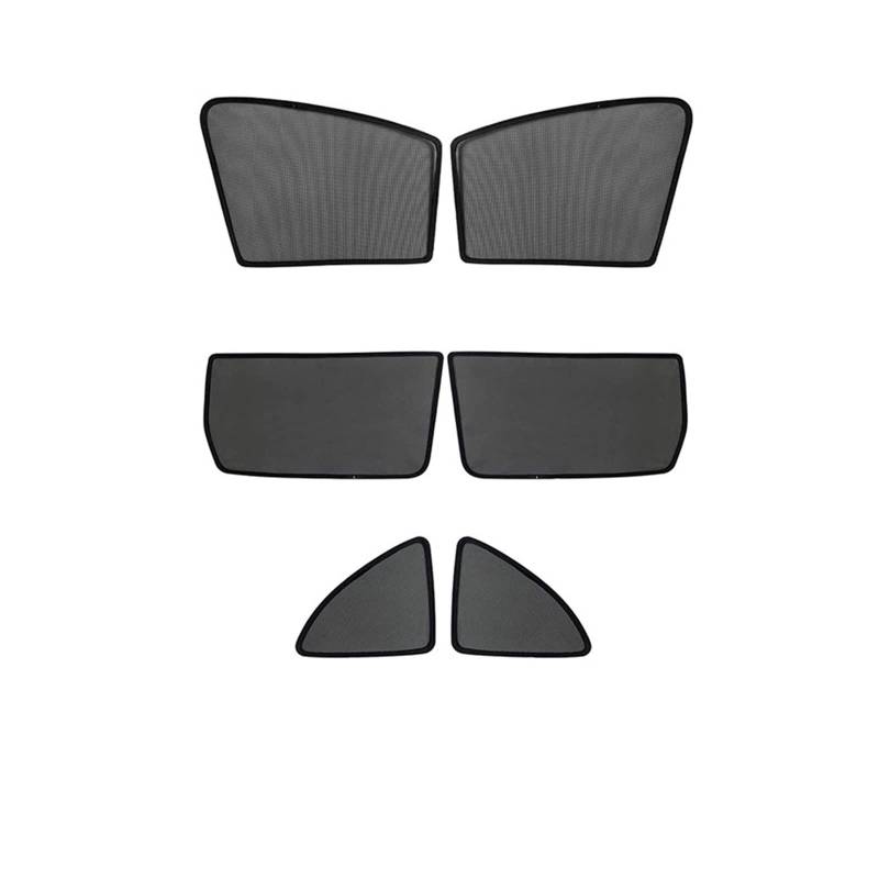 Für Toyota Für RAV4 2019 2020 2022 2021 Magnetischer Auto-Seitenfenster-Sonnenschutzvorhang Auto-Sonnenschutz-Fenster-Visierschild Sonnenblenden Autofenster Sonnenschutz(6PCS Whole Set) von WALEQW