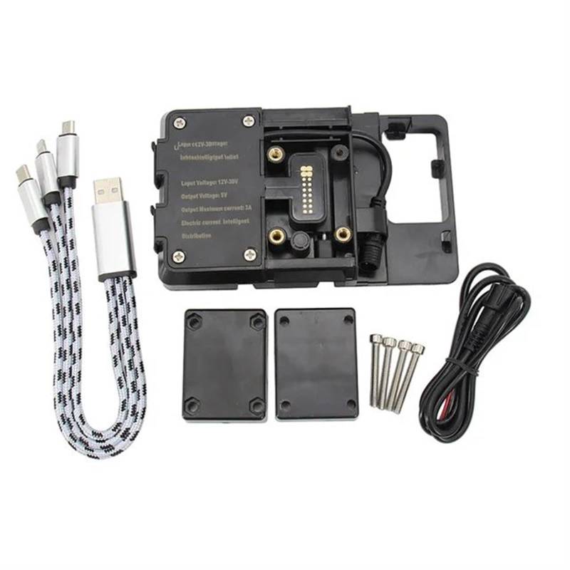 GPS Handyhalterung Motorrad GPS Halterung Telefon Navigation Halterung USB Ladegerät Halter Stehen Für R1250RS R 1250 RS Navigationsplattenhalterung(A) von WALEQW