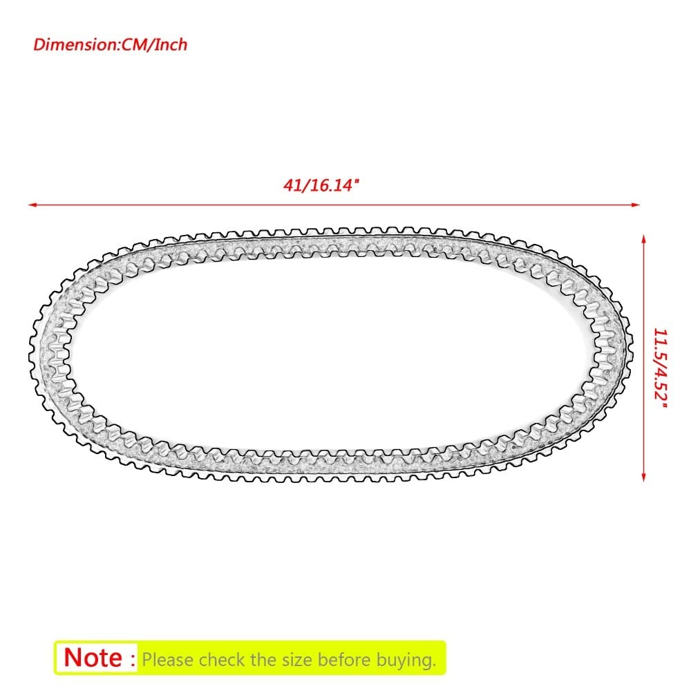 Gummi Antriebsriemen Keilriemen Motorradzubehör Antriebsriemen Für 3FA-17641-00-00 YFM125 YFA125 Für Grizzly Für Breeze 125 1989-2013 von WALEQW