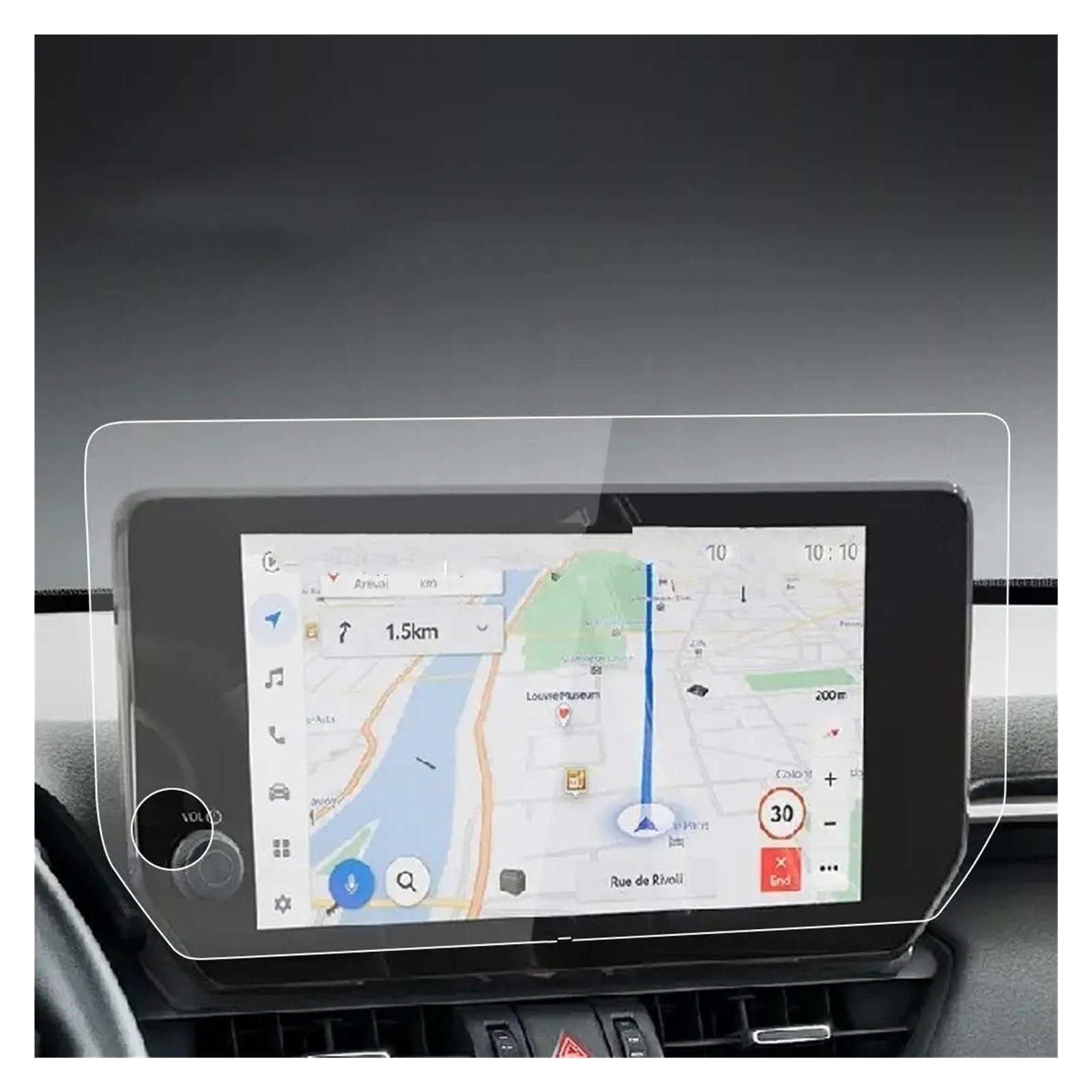 Navigation Schutzfolie 10,5 Zoll Auto Infotainment GPS Navigation Display Schützen Aufkleber Gehärtetem Glas Screen Protector Für Toyota Für RAV4 50 Serie 2023 GPS Displayschutzfolie von WALEQW