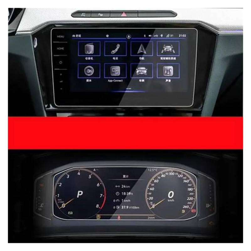 Navigation Schutzfolie 9,2 Zoll Auto Displayschutzfolie Für VW Für Arteon 2 Für Discover Für Pro GPS Navigation Bildschirm Gehärtetes Glas Schutzfolie GPS Displayschutzfolie(1 Set.) von WALEQW