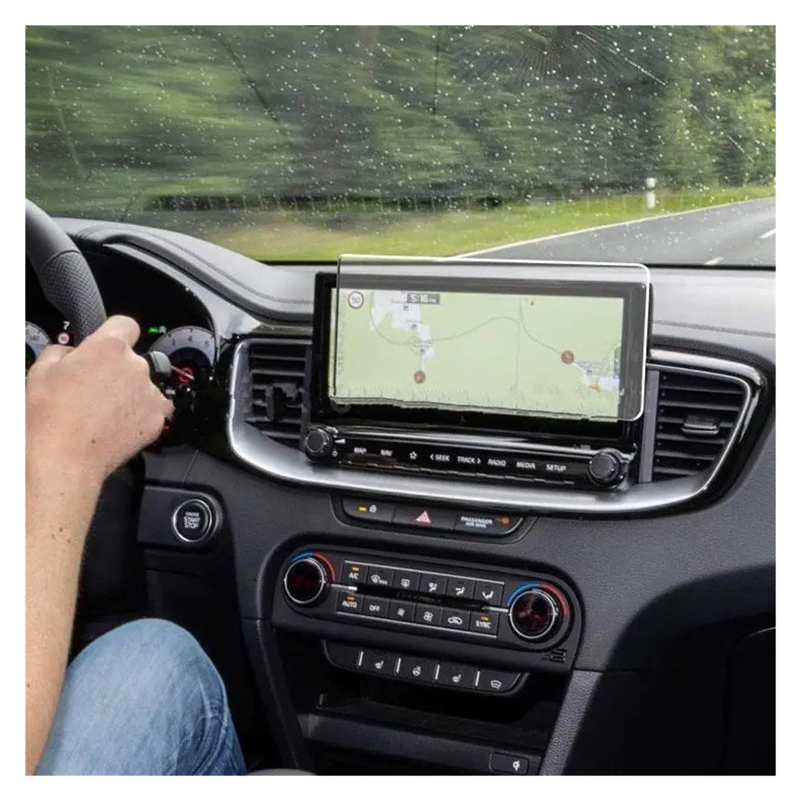 Navigation Schutzfolie 9H Gehärtetes Glas LCD Auto Navigation Bildschirm Schutzfolie Aufkleber Für Kia Für Proceed 2021 10,25 Zoll GPS Displayschutzfolie von WALEQW