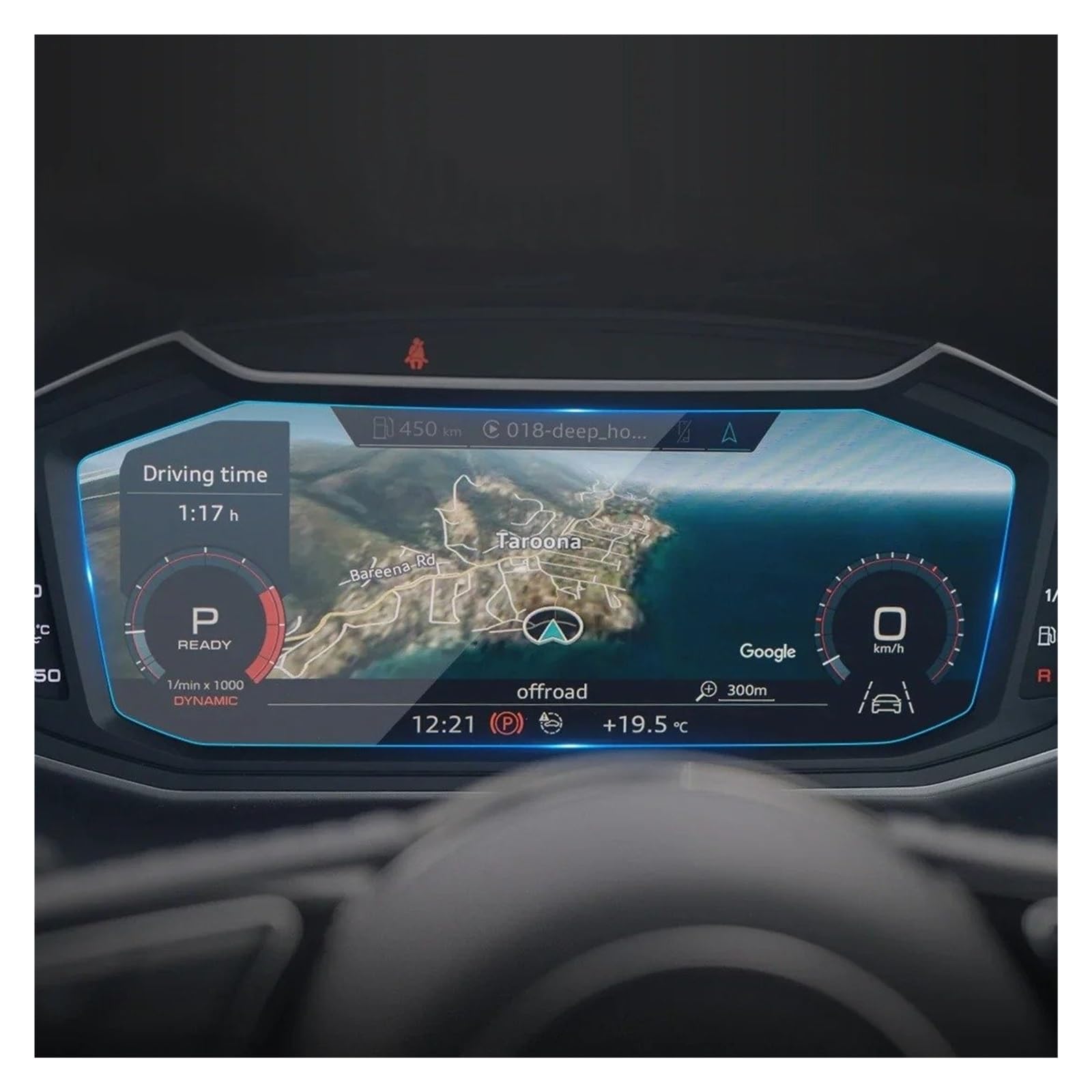 Navigation Schutzfolie Auto Aufkleber Screen Protector Navigator Display Gehärtetem Glas Schutz Film Für A1 2023 Auto Zubehör GPS Displayschutzfolie(Blue for 23 A1 Speed) von WALEQW