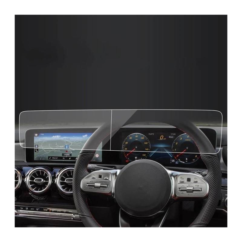 Navigation Schutzfolie Auto Aufkleber Screen Protector Navigator Display Gehärtetem Glas Schutz Film Für Benz Für Cla 2023 Auto Zubehör GPS Displayschutzfolie(HD for 23 Cla R) von WALEQW