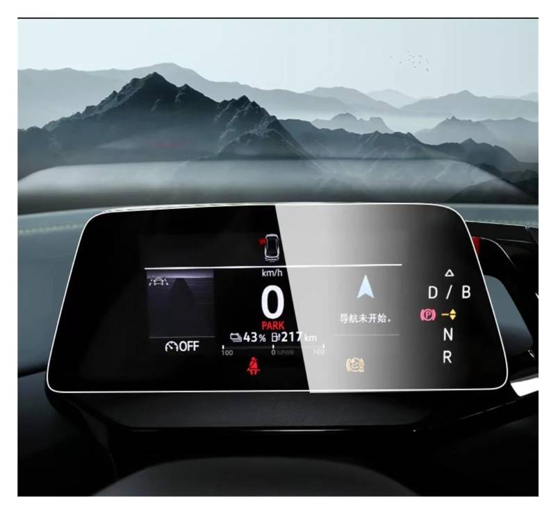 Navigation Schutzfolie Displayschutzfolie Aus Gehärtetem Glas Für VW ID.6 ID6 Infotainment GPS-Navigationsdisplay Und Instrumentenschutzaufkleber GPS Displayschutzfolie(Instrument) von WALEQW