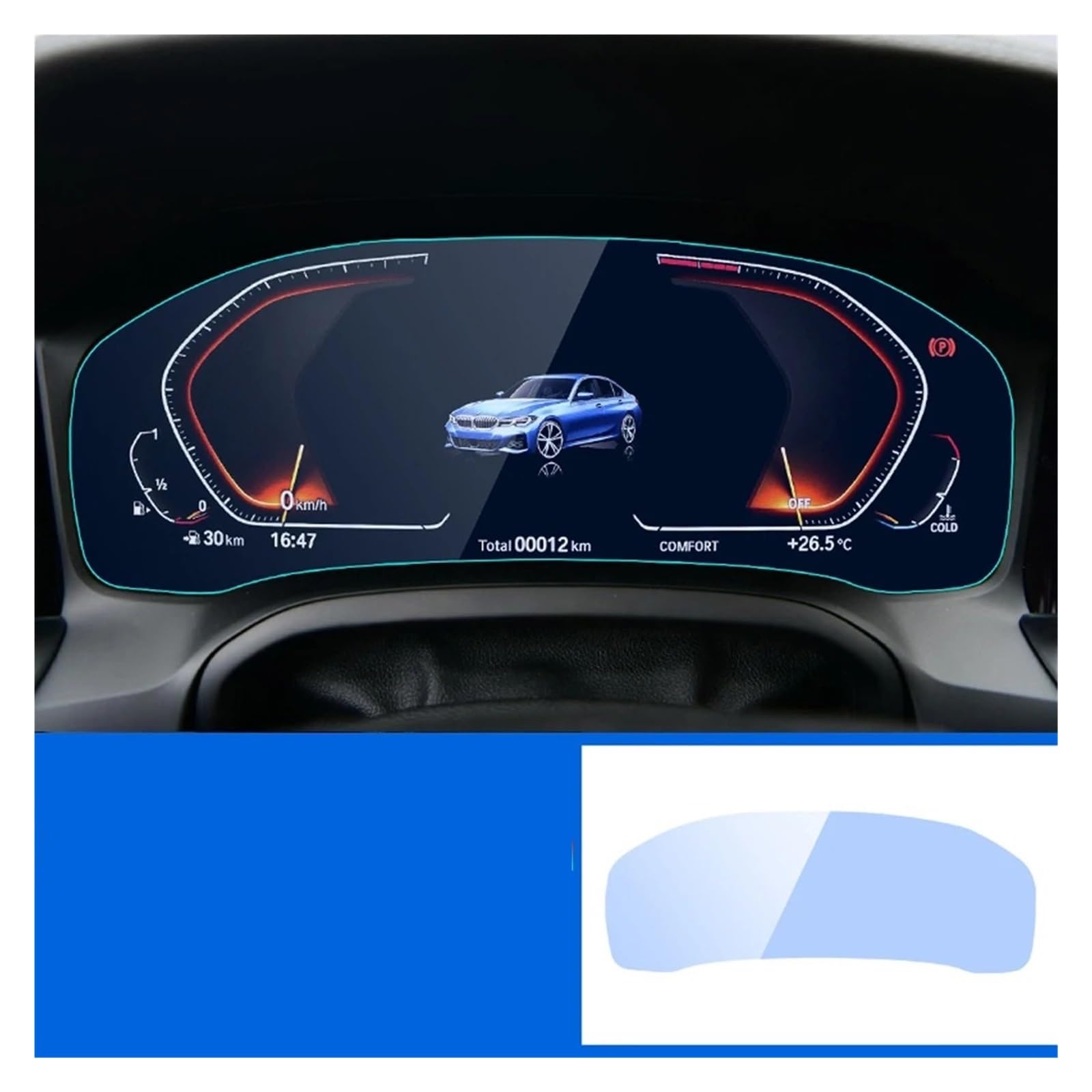 Navigation Schutzfolie Für 3 Serie G20 G21 G28 320i 325i 330i 2019-2021 Auto Zentrale Instrument Navigation Bildschirm Gehärtete Glas Schutz Film GPS Displayschutzfolie(4) von WALEQW