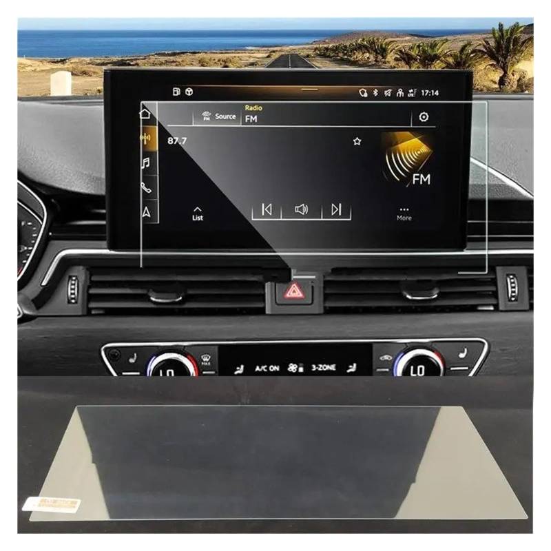 Navigation Schutzfolie Für Q5 2021-2023 10,1 Zoll Auto Infotainment Radio GPS Navigation Gehärtetem Glas Screen Protector Film Innen Zubehör GPS Displayschutzfolie von WALEQW