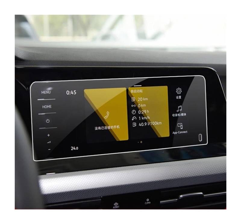 Navigation Schutzfolie Gehärtetes Glas Auto Navigation Bildschirm Film Dashboard Schutz Aufkleber Für VW Für Golf 8 MK8 R Für GTI 2020 2021 2022 2023 GPS Displayschutzfolie(Navigation 8.25 inch) von WALEQW