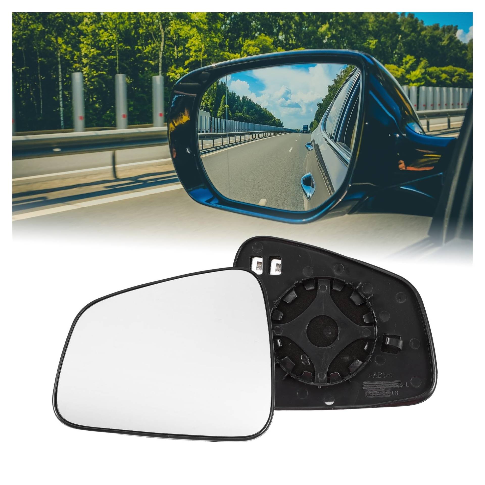 Rückfahrglas Für Chevrolet Für Trax Für Tracker Rückspiegel Fahrerseite Erhitzt Spiegel Glas W/Unterstützung 2015 2016 2017 2018 2019 2020(Left Side) von WALEQW