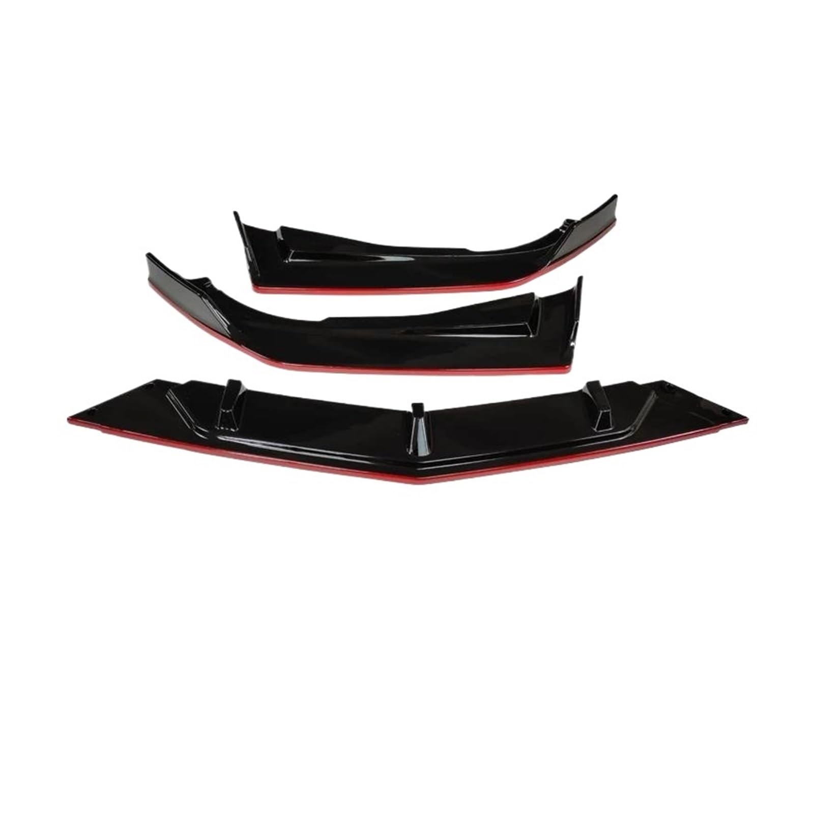 Splitter Frontspoiler Lippe Für Accord 2018 2019 2020 Auto Front Stoßstange Splitter Lippe Kinn Spoiler Körper Kit Diffusor Protector Schutz Außen Tuning Teile Auto Frontspoiler(Black Red) von WALEQW