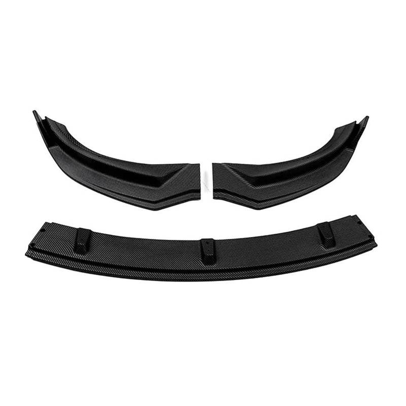 Splitter Frontspoiler Lippe Für Tesla Für Modell 3 2017 2018 2019 2020 2021 2022 2023 Auto Vorderen Stoßfänger Lip Body Spoiler Schutzhülle Kit Auto Frontspoiler(Glossy Carbon Fiber) von WALEQW