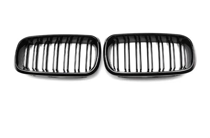 Stoßstangengitter 2 Stücke Für X5 F15 Für X6 F16 2015 2016 2017 2018 2019 Auto Frontstoßstangengitter Einzel-Doppellinie Glanzschwarz Mattschwarz Grill Frontgrill(Dual Gloss Black) von WALEQW