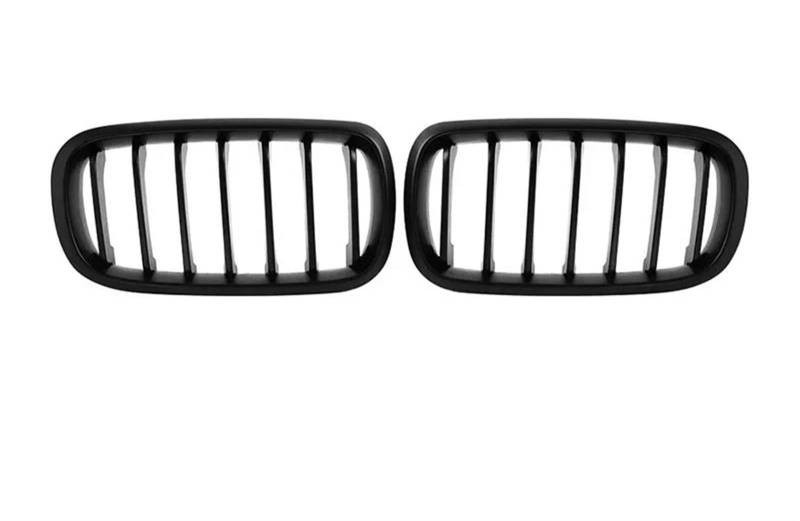 Stoßstangengitter 2 Stücke Für X5 F15 Für X6 F16 2015 2016 2017 2018 2019 Auto Frontstoßstangengitter Einzel-Doppellinie Glanzschwarz Mattschwarz Grill Frontgrill(Single Matte Black) von WALEQW