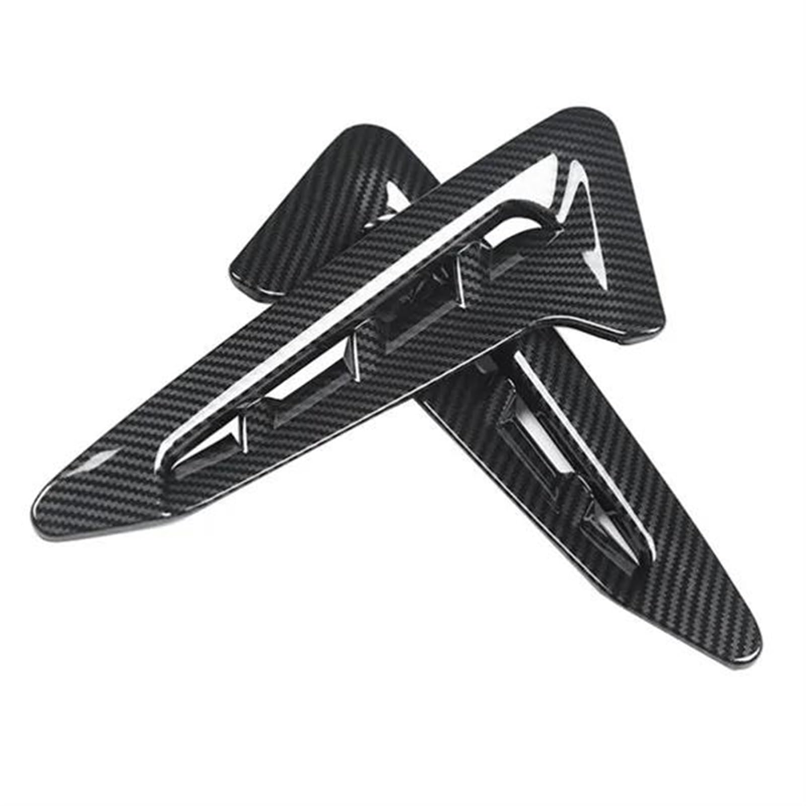 Stoßstangengitter Auto ABS Seitenkörper Ansauggitter Kotflügel Entlüftungsdekoration Abdeckung Verkleidung Für X3 G01 2018 2019 2020 Frontgrill(Carbon Fiber Pattern) von WALEQW