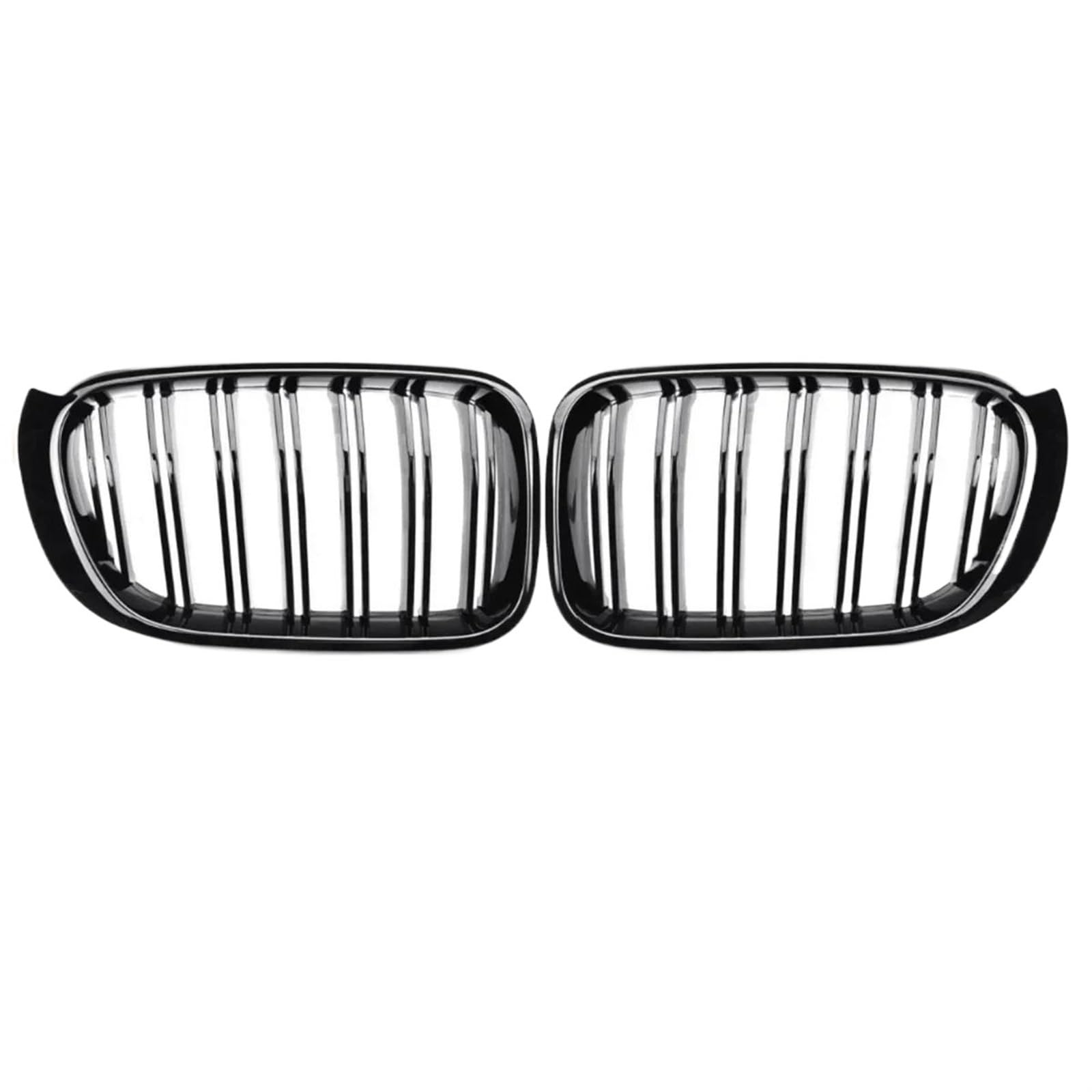 Stoßstangengitter Auto Frontstoßstange Nieren Racing Grille 1 Paar Doppellinie Glänzend Schwarz Grill Für X3 Für X4 F25 F26 2014 2015 2016 2017 Frontgrill von WALEQW