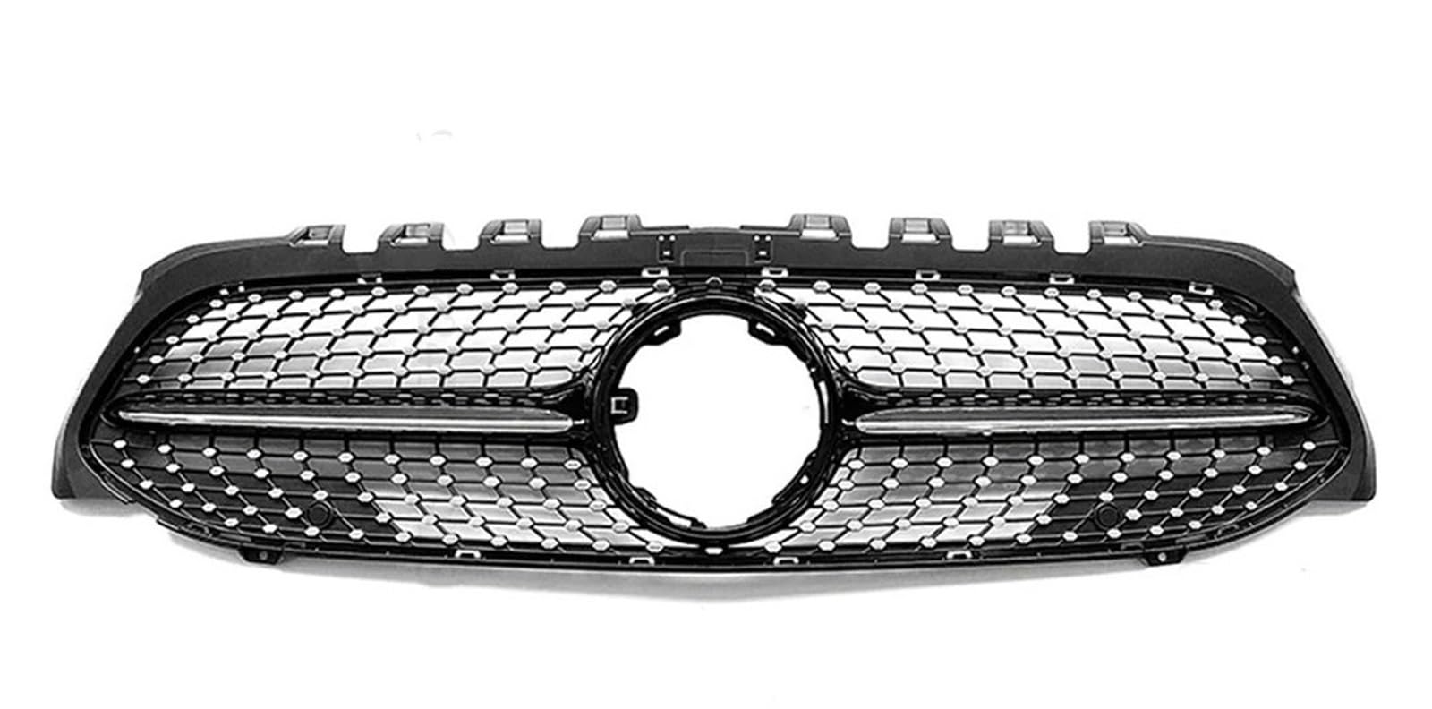 Stoßstangengitter Diamant-Front-Kühlergitter, Stoßstangengrill, Hauben-Netzgrill, Body Kit Für Benz A Für A35 W177 2019 2020 2021 2022 Frontgrill(Diamond Black) von WALEQW