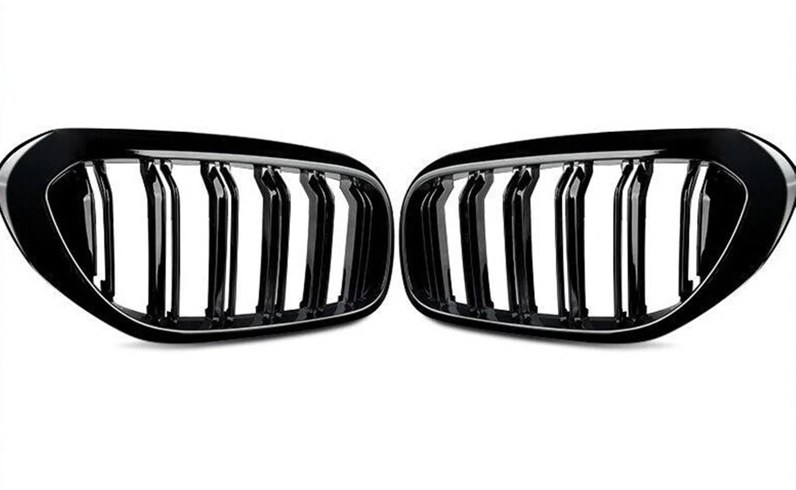 Stoßstangengitter Frontstoßstange Racing Grille Doppellamellen Nierengrill Für 5 Series G30 G31 520i 530i 540i Für M5 2017 2018 2019 2020 Frontgrill(Glossy Black) von WALEQW