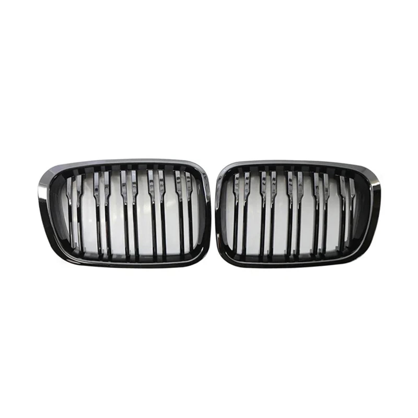 Stoßstangengitter Für 3er E46 4-Türer 4D 4DR 1998 1999 2000 2001 Auto Frontstoßstange Nierengrill Grille Glanzschwarz Racing Grills Frontgrill von WALEQW