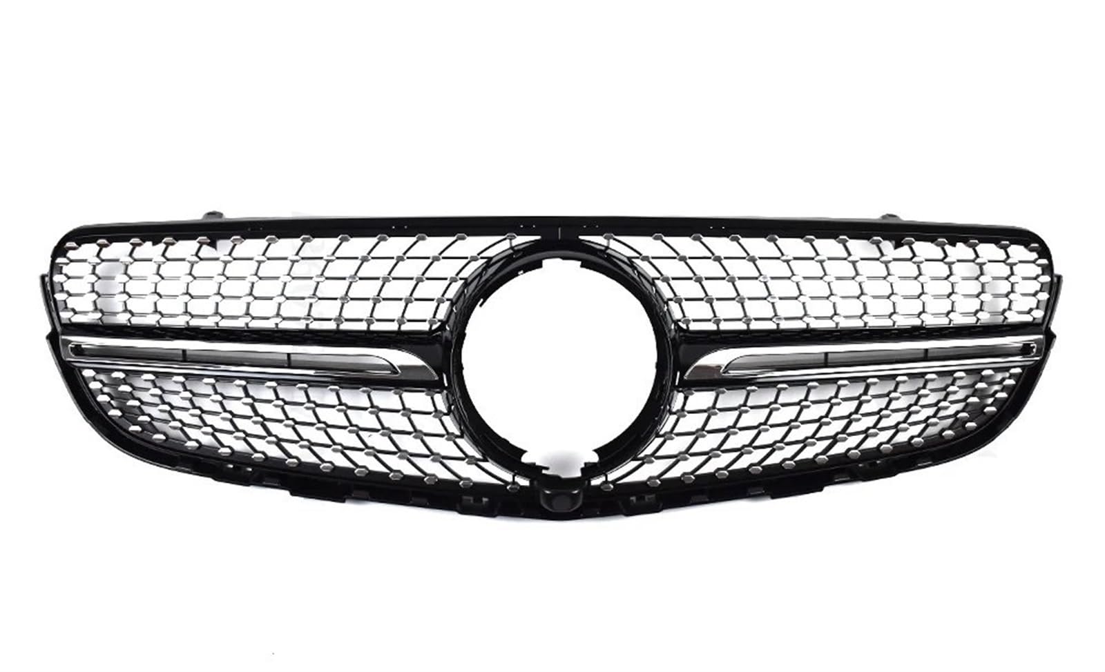 Stoßstangengitter Für Benz Für GLC X253 200 220 260 300 350 2015 2016 2017 2018 Diamant Front Stoßstange Grille Grill Mesh Tuning Frontgrill(Diamond Black) von WALEQW