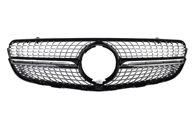 Stoßstangengitter Für Benz Für GLC X253 200 220 260 300 350 2015 2016 2017 2018 Diamant Front Stoßstange Grille Grill Mesh Tuning Frontgrill(Diamond Black) von WALEQW