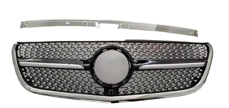 Stoßstangengitter Für Benz Für VITO 2015 2016 2017 2018 2019 Diamant Kühlergrill Racing Grill Body Kit Zubehör Auto Kühlergrill Frontgrill(Style B) von WALEQW