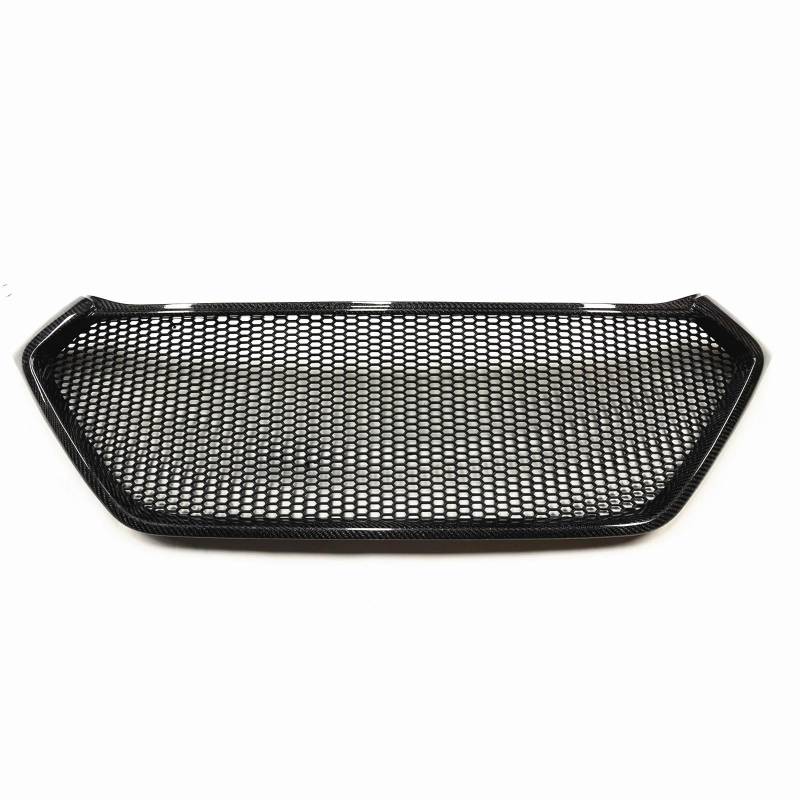 Stoßstangengitter Für Hyundai Für Tucson 2016 2017 2018 Carbon Fiber Racing Grills Kühlergrill Waben Stil Oberen Stoßfänger Haube Mesh Kit Frontgrill(Kohlefaser) von WALEQW