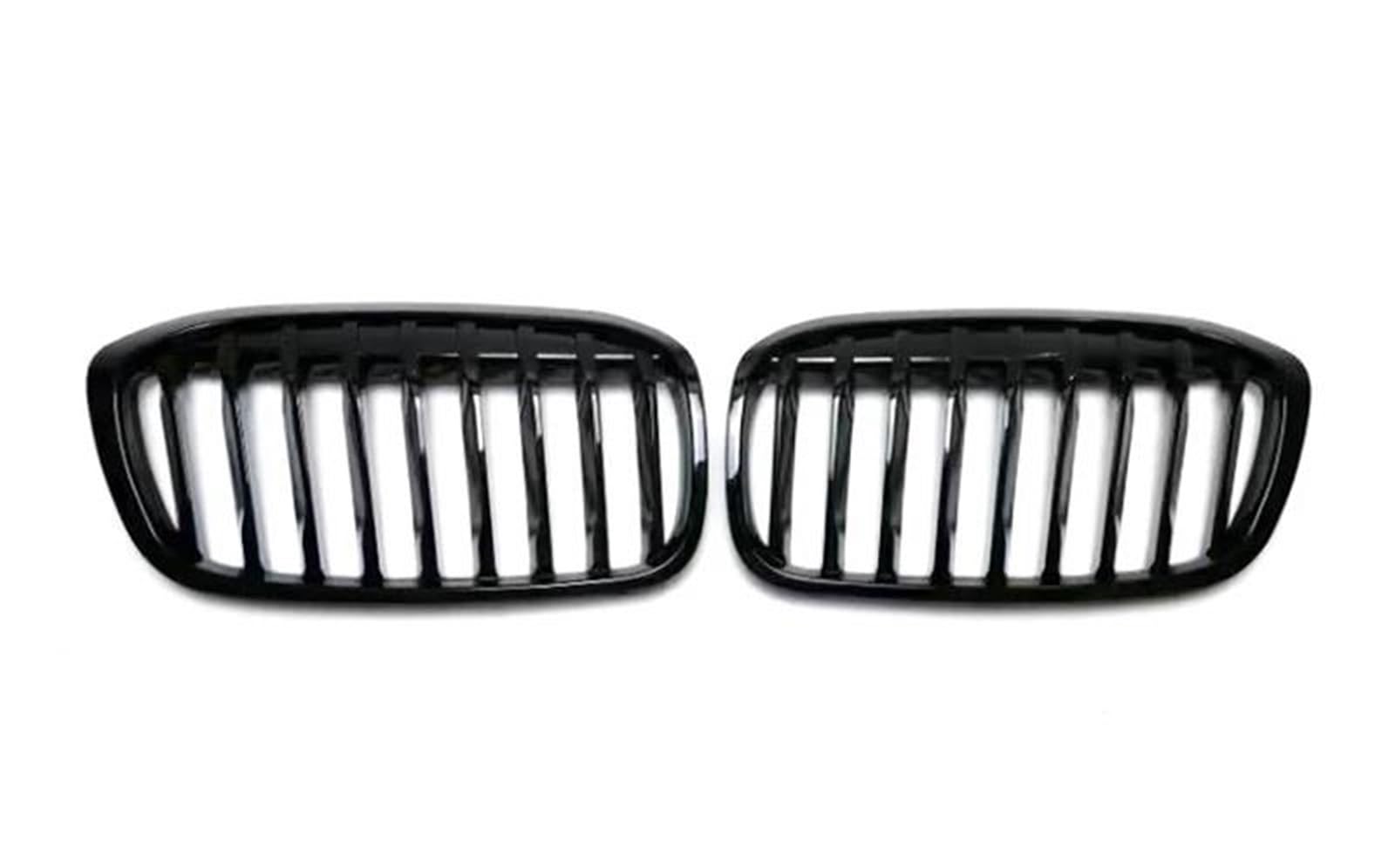 Stoßstangengitter Glänzend Schwarze Nierengitter Für 2er F46 2018 2019 2020 Auto Frontstoßstangengitter Renngrill Ersatzgitter Frontgrill(18-20 Dual) von WALEQW