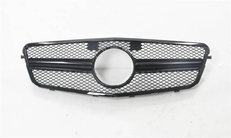 Stoßstangengitter Kühlergrill, Oberer Stoßfänger-Hauben-Netzgrill Für Benz W212, Für E-Klasse 2009 2010 2011 2012 2013, E300 E350 E200, Für AMG-Limousine Frontgrill(Schwarz) von WALEQW