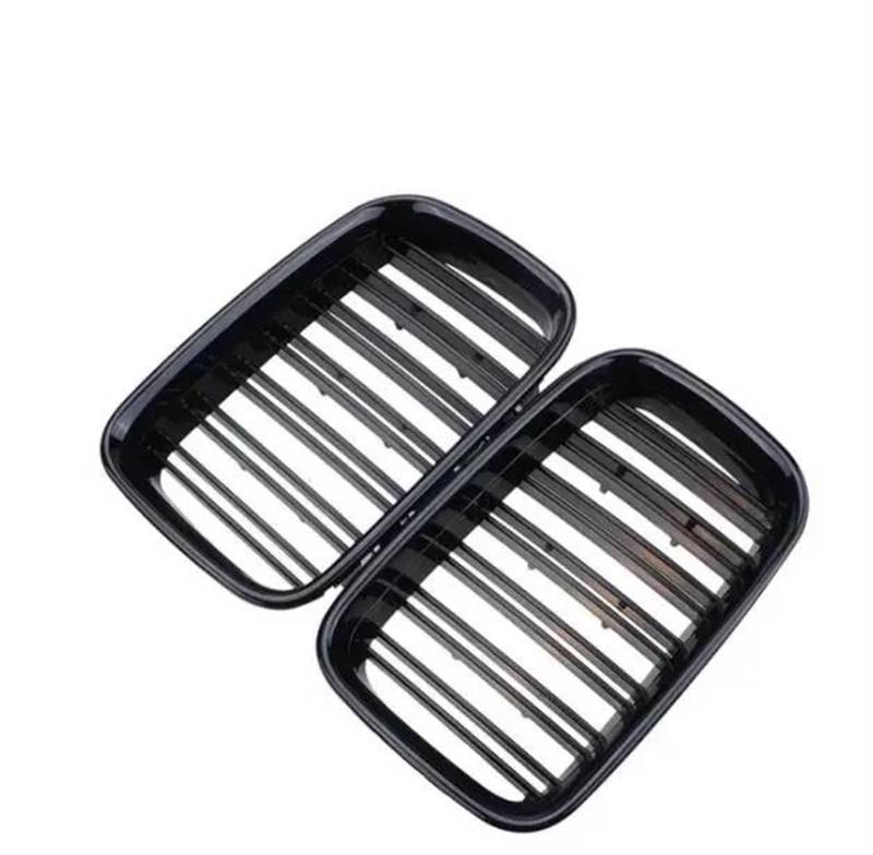 Stoßstangengitter Kühlergrill ABS Front Ersatz Haube Niere Grill Zubehör Für E36 1992 1993 1994 1995 1996 318i 323i 325i 320i 328i Frontgrill(Gloss Black dual) von WALEQW