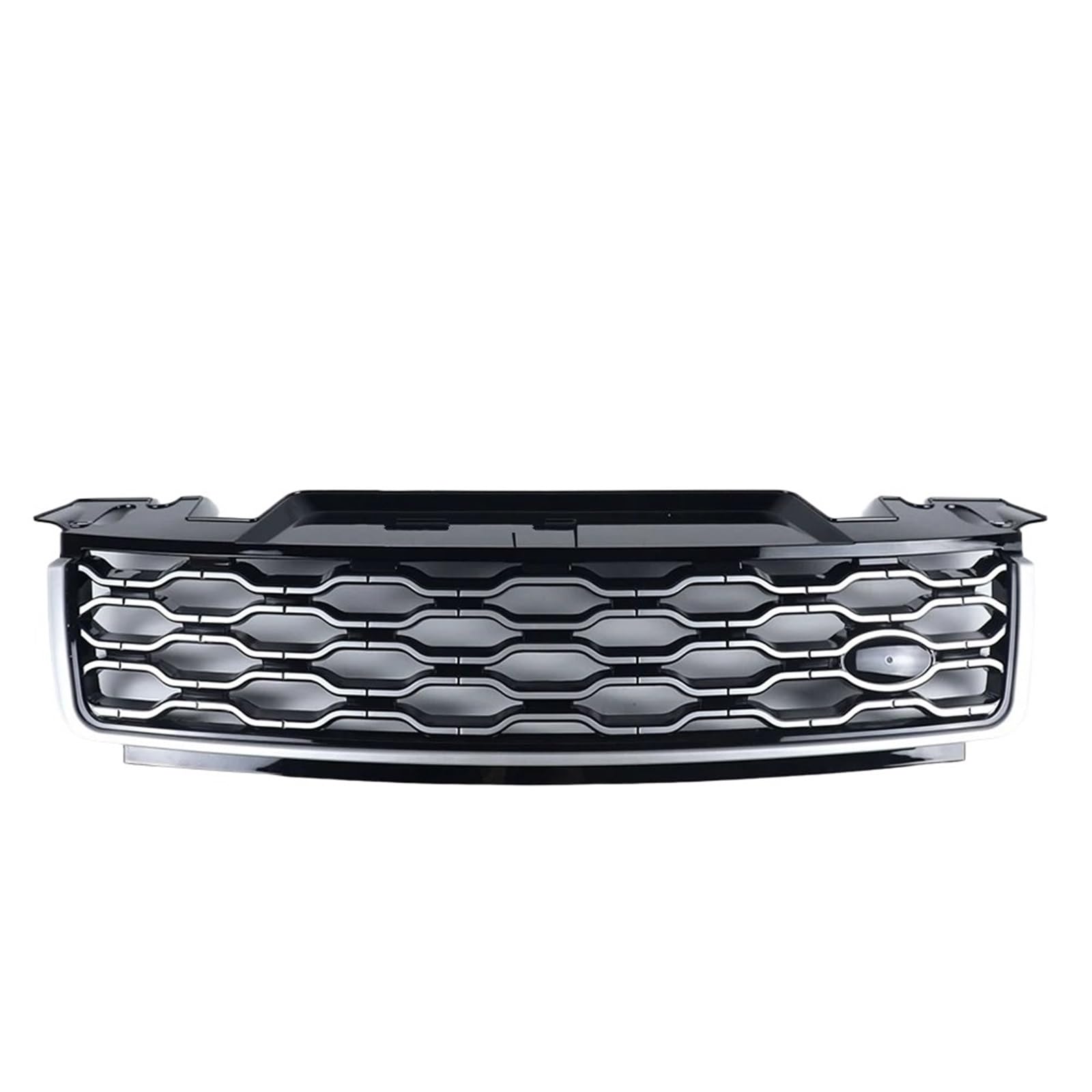 Stoßstangengitter Kühlergrill Racing Grills Ansaughaube Mesh Grid Für Land Für Rover Für Range Für Rover Sport 2018 2019 2020 2021 2022 L494 Frontgrill(Black Silver) von WALEQW