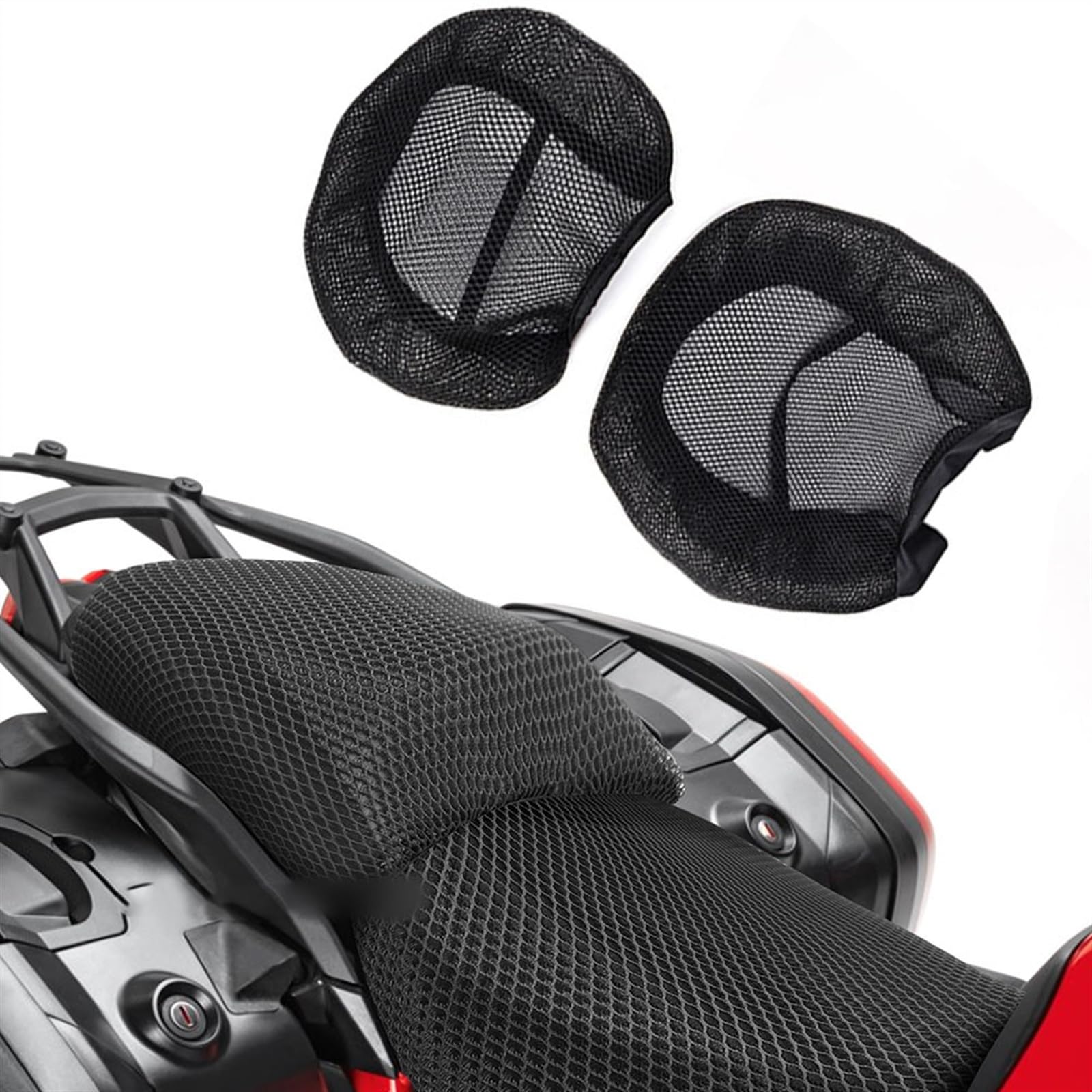 Motorrad-Sitzbezug Aus Rutschfestem 3D-Mesh-Stoff Für Ducati Multistrada V4 S V4S 2021 2022 2023 – Atmungsaktives, Wasserdichtes Kissen-Zubehör von WALKFB