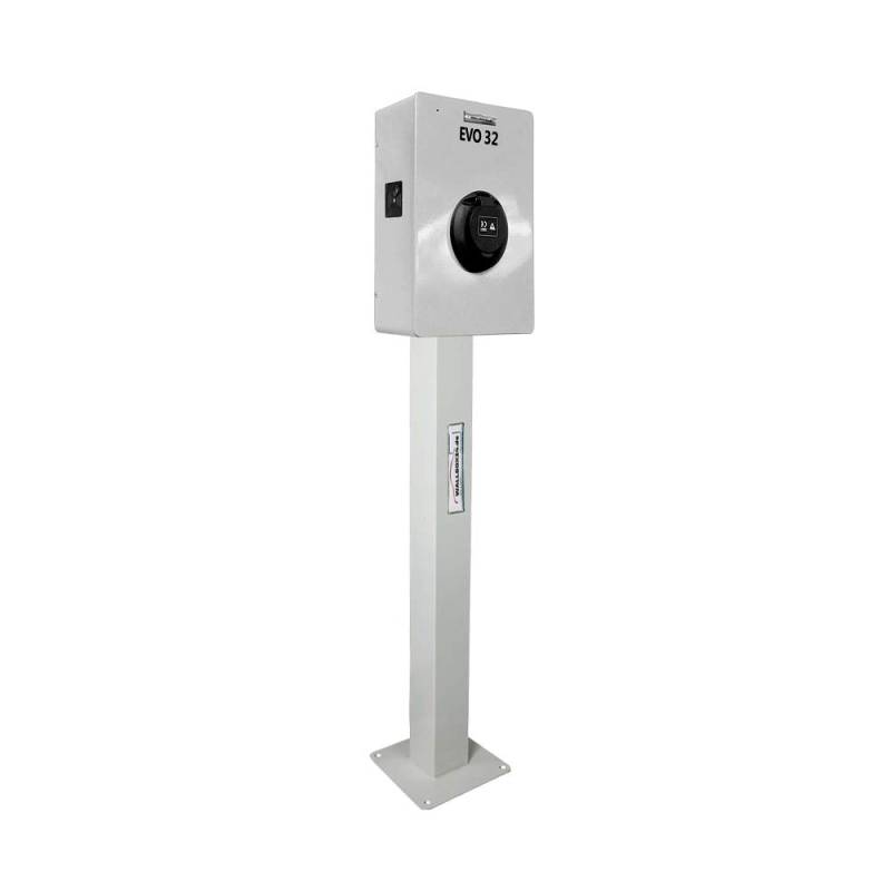 Standfuß Wallbox EVO Serie weiß für Elektrofahrzeug Hybrid EV Stele Standsäule von WALLBOX24.de DER E-PROFI...