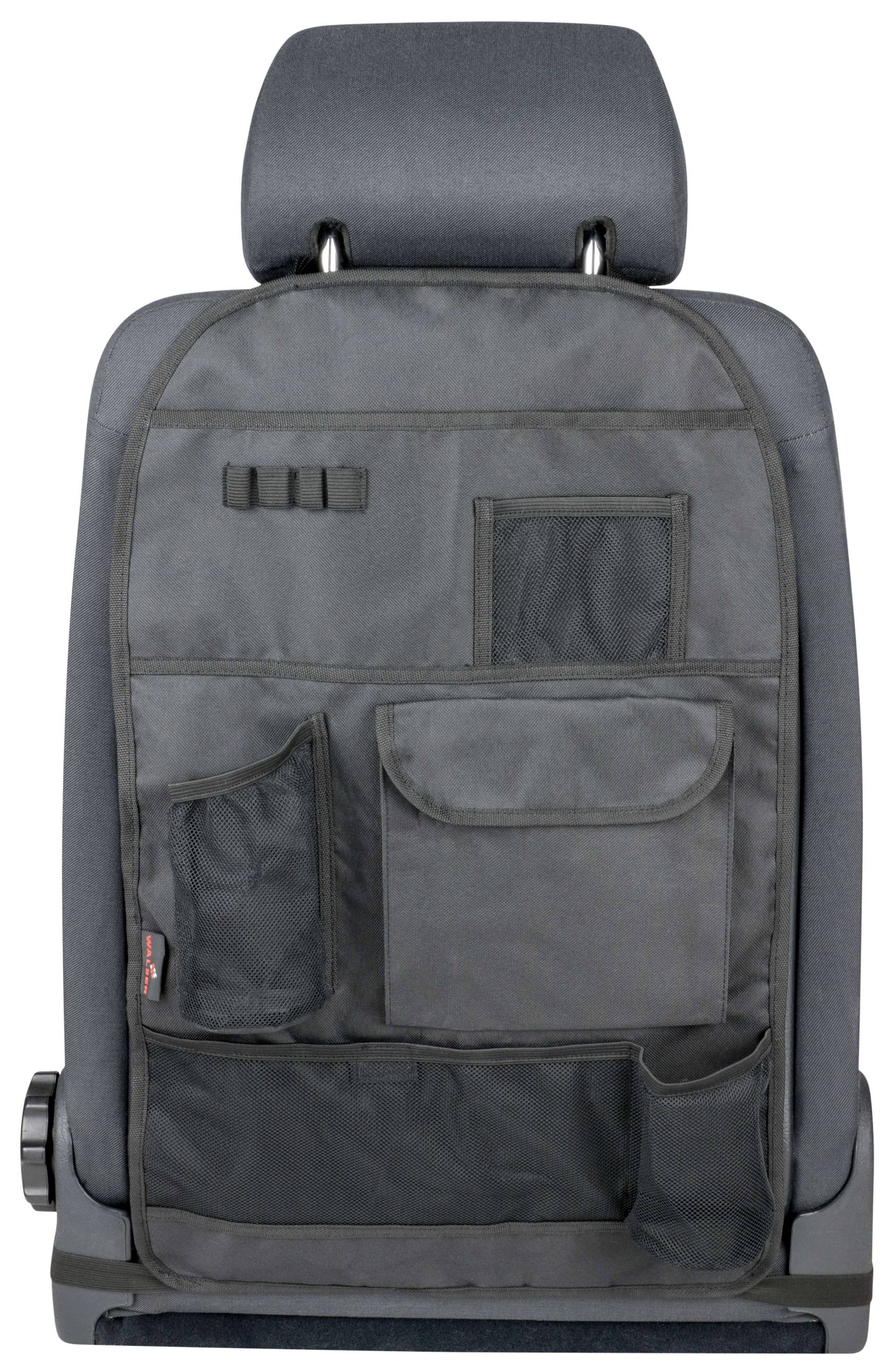 Auto-Organizer Multibag, Rückenlehnenschutz mit Taschen 64x40 cm schwarz von WALSER