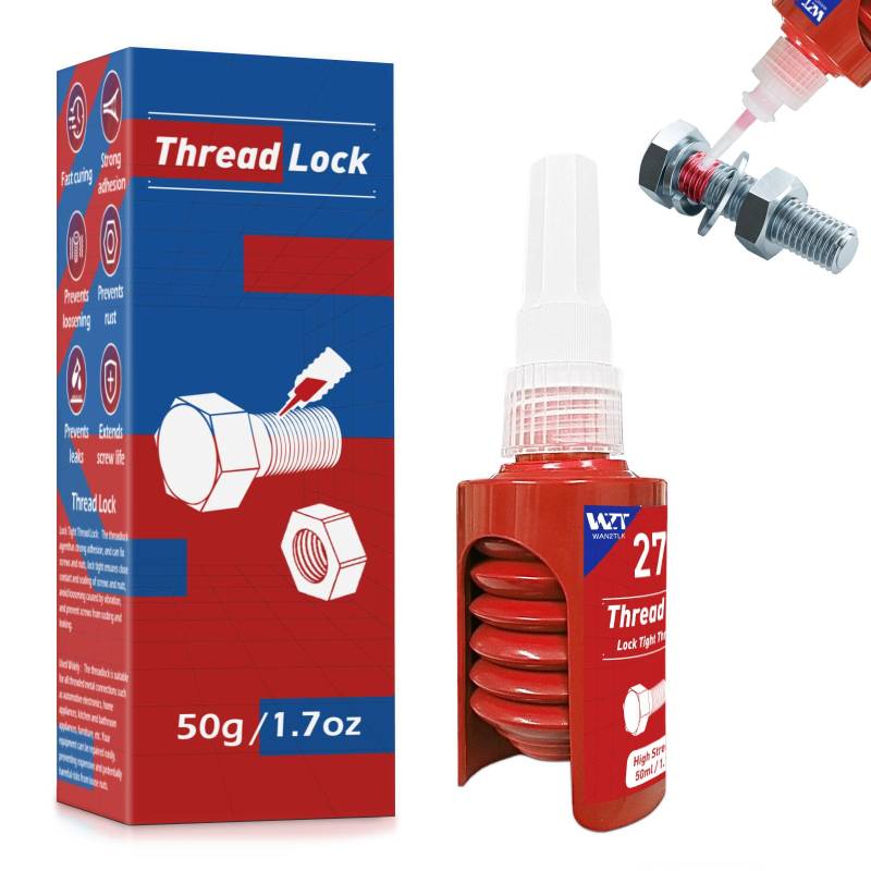 WAN2TLK 50 ml Schraubensicherung Hochfest, Schraubenkleber für die Sicherung von Justierschrauben, Schraubensicherungsmittel für Muttern und Bolzen, Prevent Loosening and Corrosion von WAN2TLK