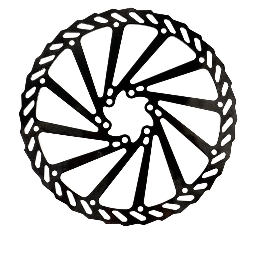 Bremsscheiben Fahrrad Fahrradbremsrotoren, Stahl 160 mm/180 mm/203 mm MTB Rennradscheibenbremsrotor Fahrrad Bremsscheibe(180mm Black) von WANGBINGXING