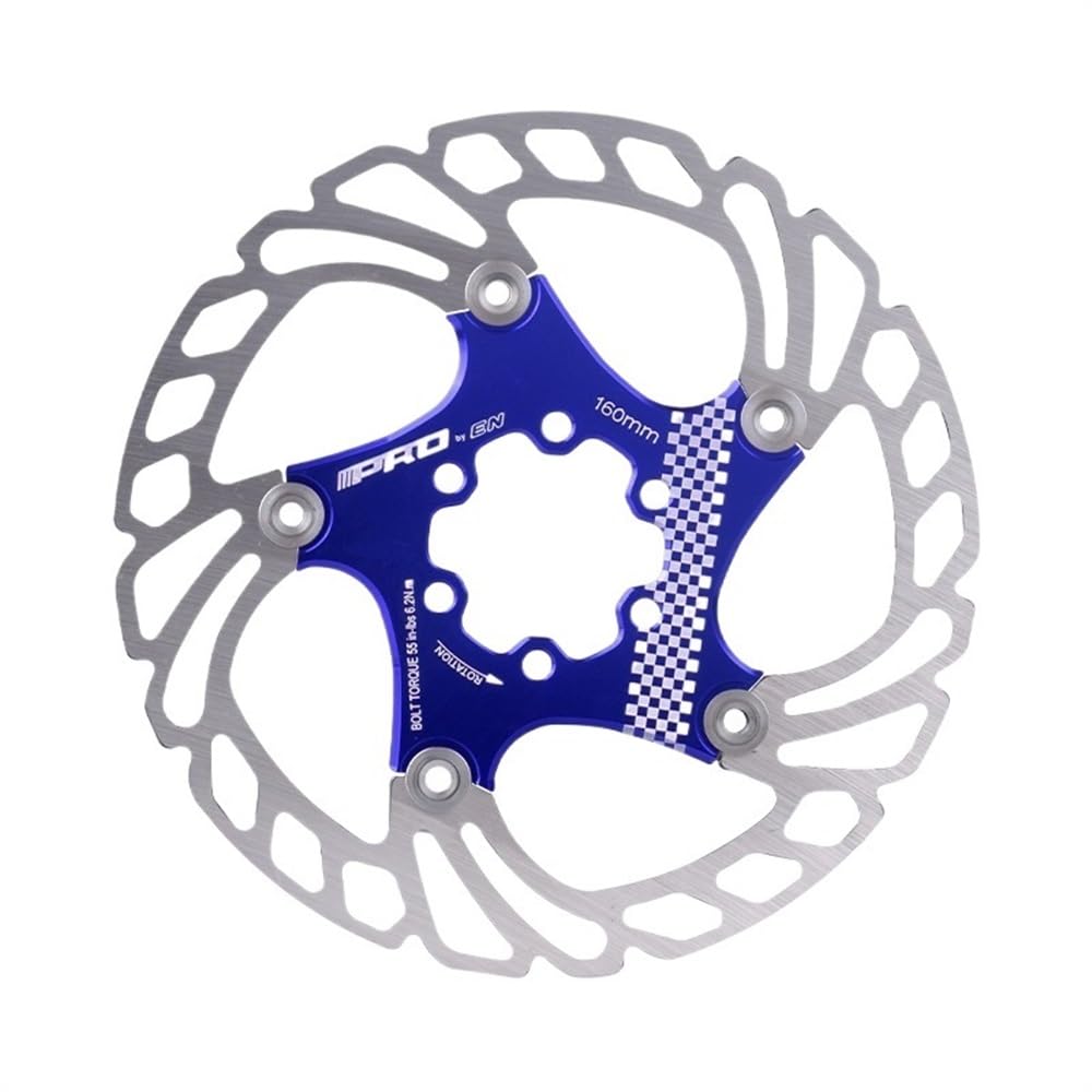 Bremsscheiben Fahrrad Mountainbike Bremsscheibe 140 mm 160 mm 180 mm 203 mm Ultralight-Scheibenbremsbremsrotor Starke Wärme-Dissipation Bremsbeläge Fahrrad Bremsscheibe(Blue 160mm) von WANGBINGXING