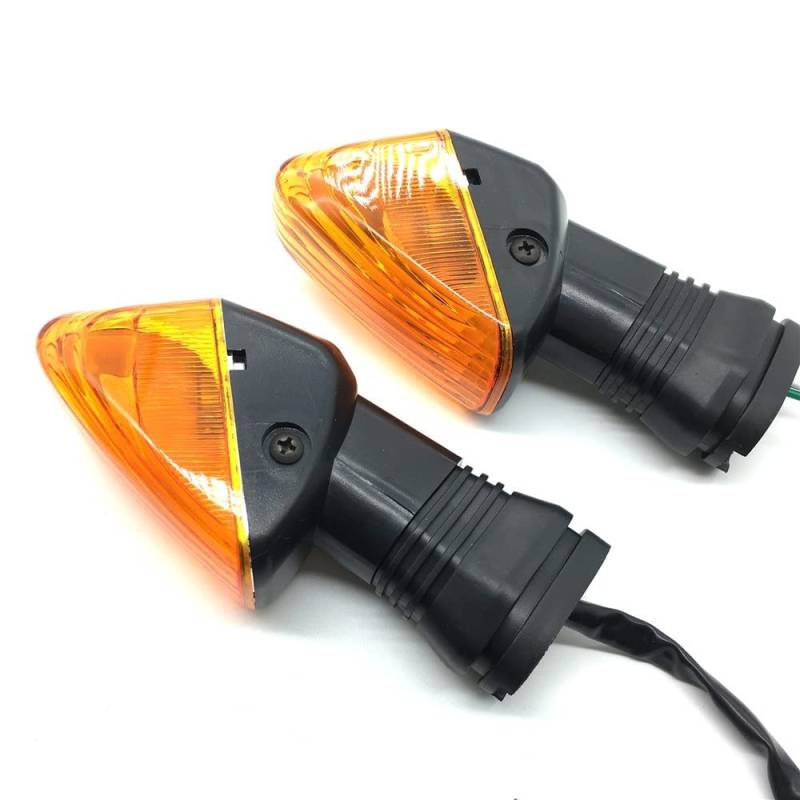 WANGBINGXING Blinker Motorrad Anzeige Licht Blinker Fit for KAWASAKI Z750S ZX-6R ZX-6RR KLE 500/650 VERSYS KLR650 Motorrad Vorne/Hinten Blinker Lampe Motorrad Blinker(AMBER) von WANGBINGXING