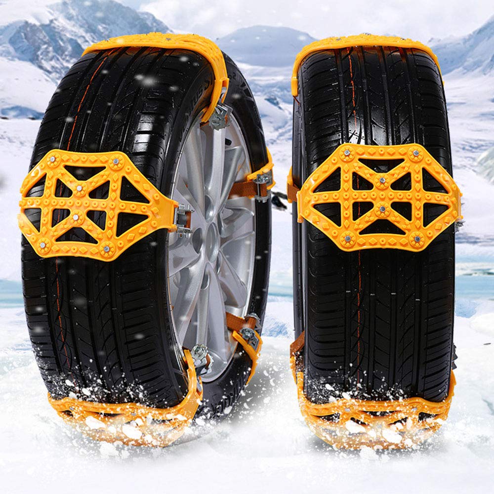 8 pcs Universal Anti Schnee Ketten Anti-Rutsch und Einstellbar für Auto Schneeketten Auto mit TUV/GS/ONORM V 5117 SUV/LKW Auto Schneeketten Anti Rutsch Kette für Auto LKW SUV im Winter-Fahren von WANLIAN