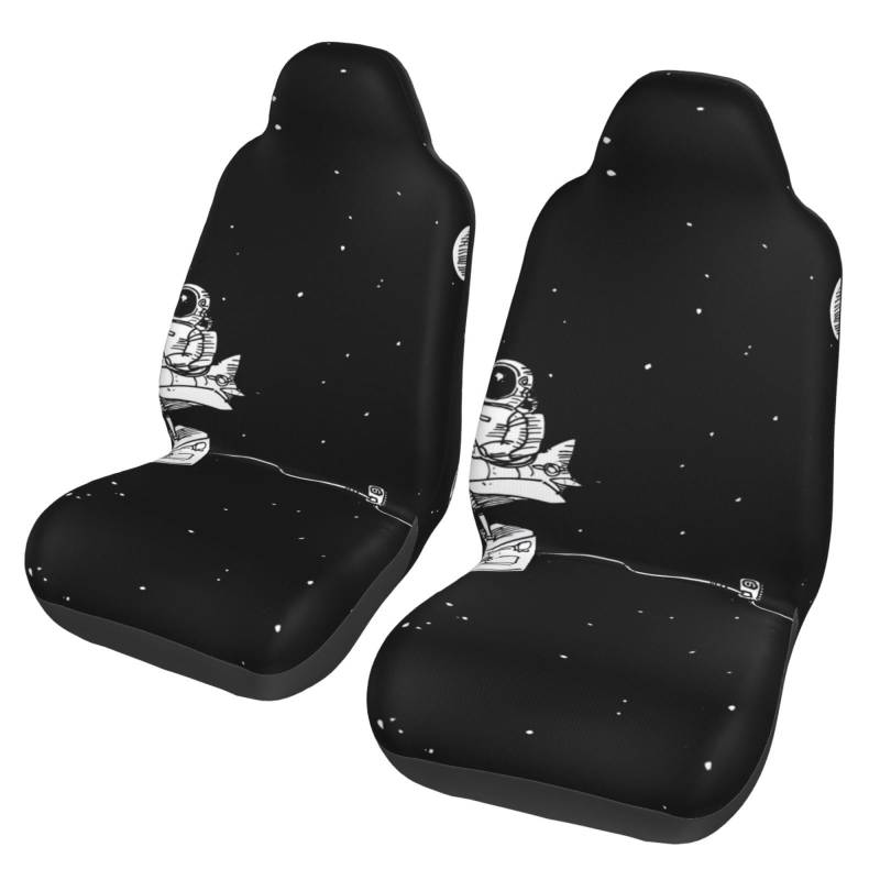 Astronaut Galaxy Universal-Autositzbezüge für Damen, Auto-Vordersitzschutz, geeignet für Autos, SUVs, Limousinen, LKWs von WANLON