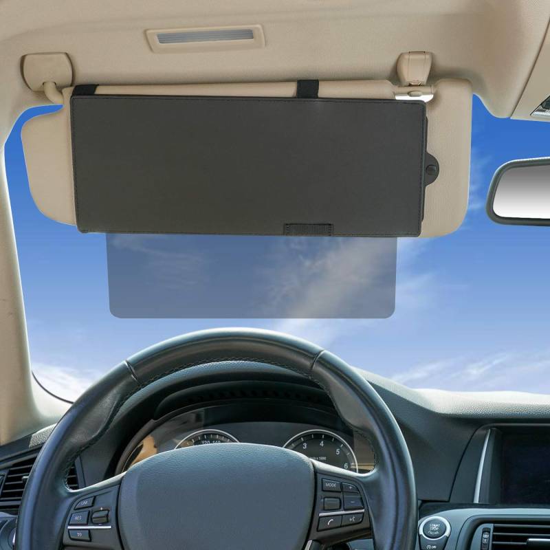 Car Visor Extender WANPOOL Visor Sunshade Extender with See Through Piece to pull downward von WANPOOL