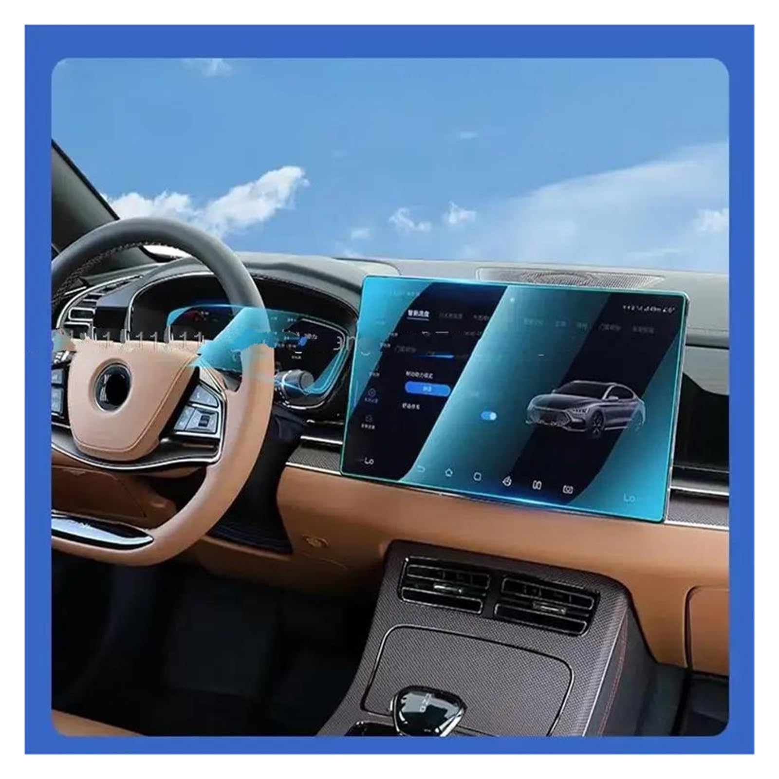 Auto Navigation Schutzfolie Für BYD Für Han EV 2020 2021 2022 2023 15,6 Zoll Auto Infotainment Radio GPS Navigation Gehärtetem Glas Screen Protector Film GPS Transparent Navi Folie von WANSONGHUI