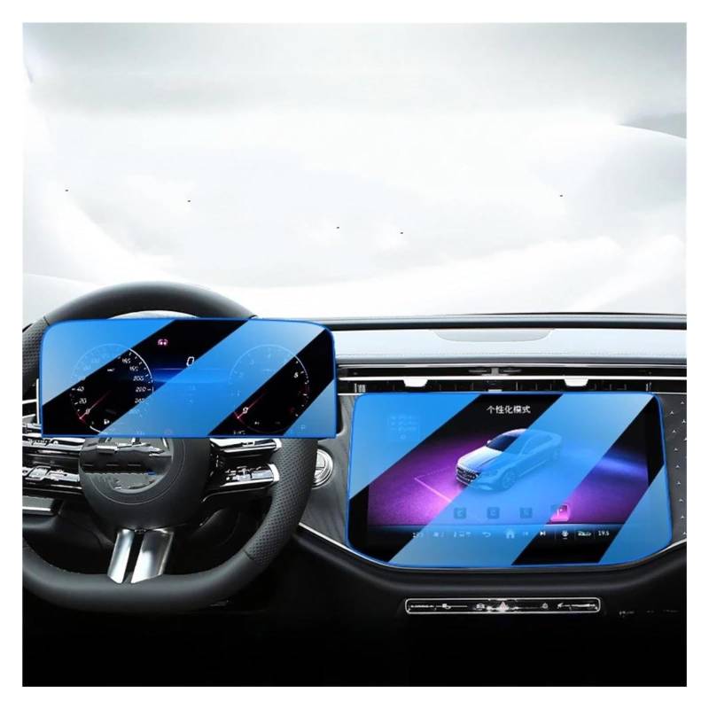 Auto Navigation Schutzfolie Für Benz Für E-Klasse 300 W214 2025 2024 Innen Zubehör Center Konsole GPS Navigation Bildschirm Gehärtetes Glas Schutz Film GPS Transparent Navi Folie(A) von WANSONGHUI