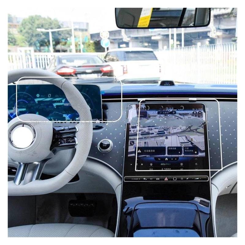 Auto Navigation Schutzfolie Für Benz Für EQS SUV X296 2024 Auto GPS-Navigation Und Instrument LCD Anti-Scratch-Film Ausgeglichenes Glas Screen Protector GPS Transparent Navi Folie von WANSONGHUI