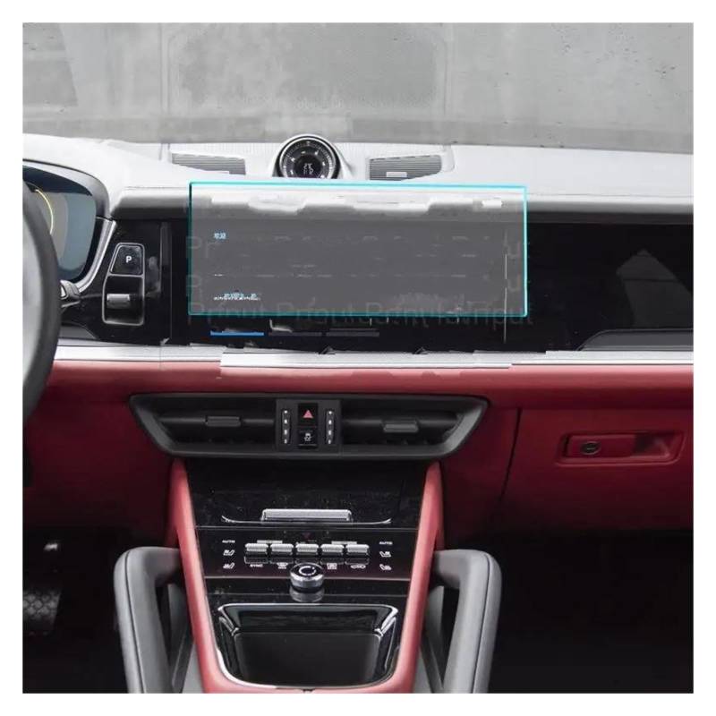 Auto Navigation Schutzfolie Für Cayenne 2024 12,3 Zoll Auto Navigation Screen Protector Zentrale Steuerung Display Gehärtetem Glas Display-schutzfolie GPS Transparent Navi Folie von WANSONGHUI