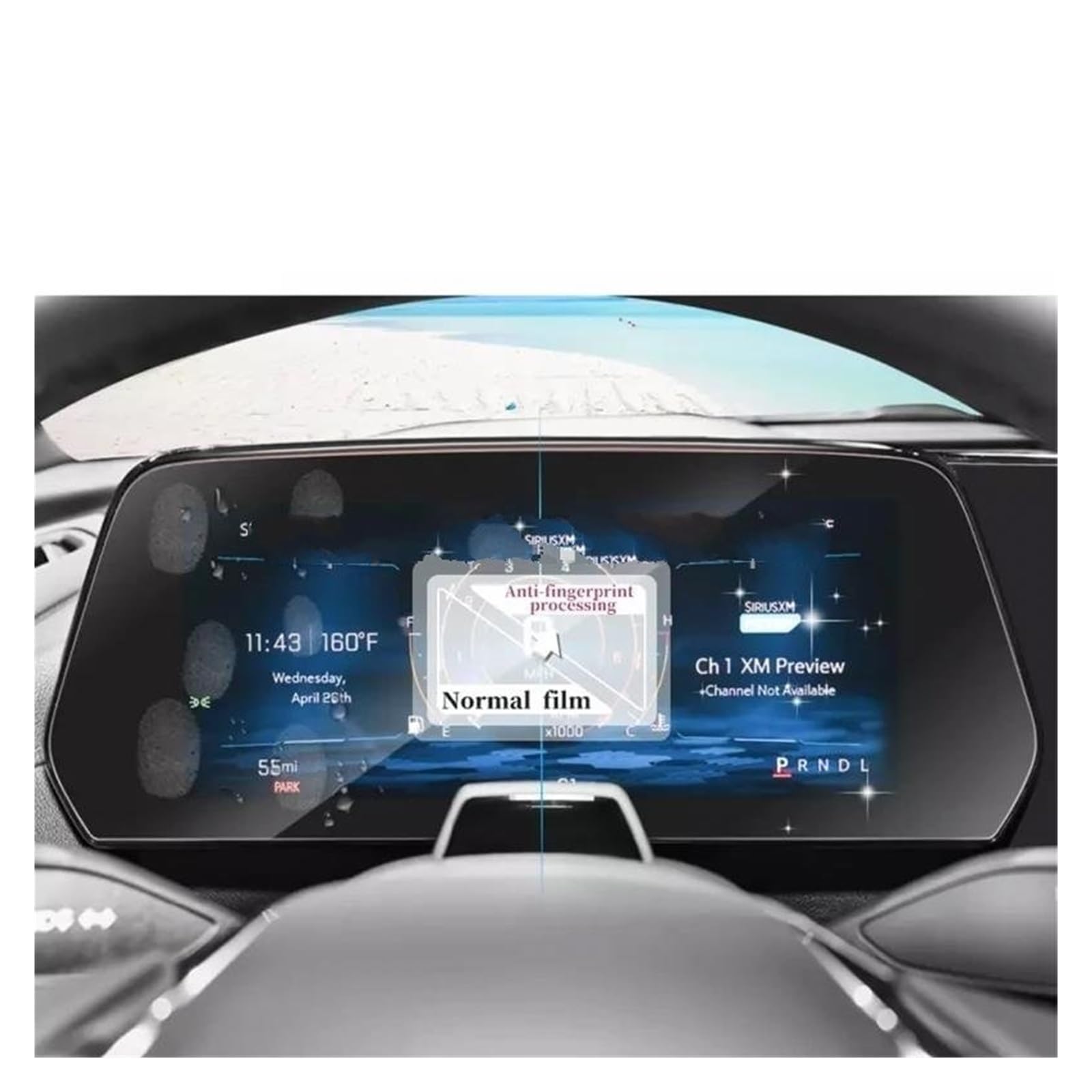 Auto Navigation Schutzfolie Für Chevy Für Traverse 2024 11 Zoll Auto Nterior Instrument Panel LCD Schutz Film Anti-Scratch Tacho TPU Screen Protector GPS Transparent Navi Folie von WANSONGHUI