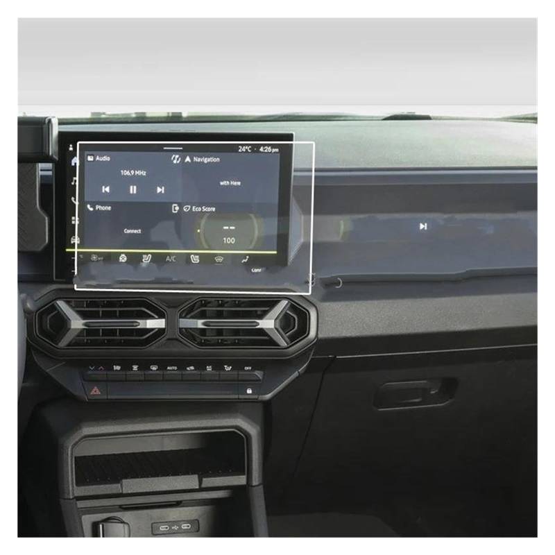 Auto Navigation Schutzfolie Für Dacia Für Duster Für Dacia Frühling 2024 10,1 Zoll Auto Radio GPS Navigation Anti-scratchh Innen Film TPU Screen Protector Film GPS Transparent Navi Folie(1pcs) von WANSONGHUI