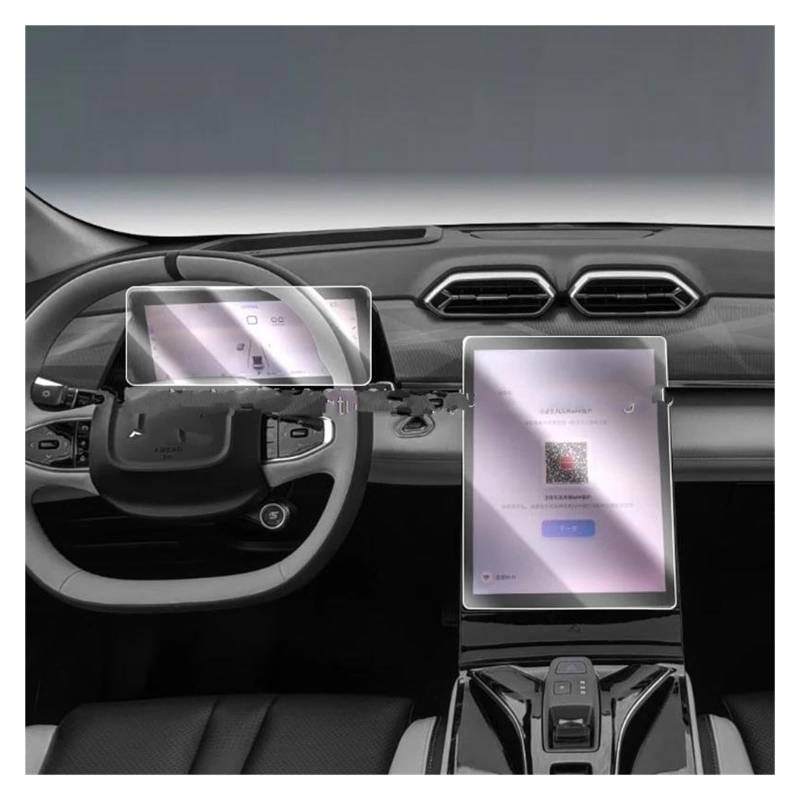 Auto Navigation Schutzfolie Für Dongfeng Für Aeolus Für Haohan 2023 2024 13,2 Zoll Auto GPS-Navigation Und 10,25 Zoll Instrument Gehärtetem Glas Screen Protector GPS Transparent Navi Folie von WANSONGHUI